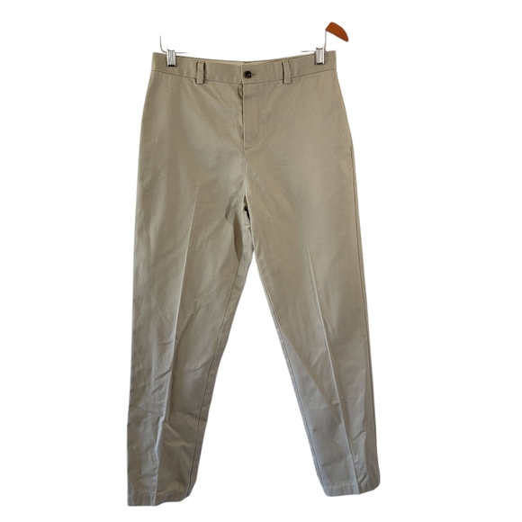 Brooks Brothers Fleece Pantalone Size Junior 18 Tan Cotton Formal Old Money - Picture 1 of 12